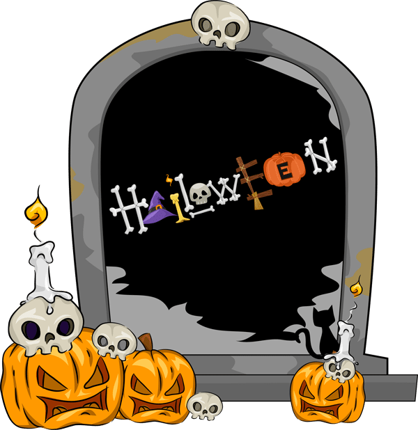 600x618 Halloween Gravestones Clipart