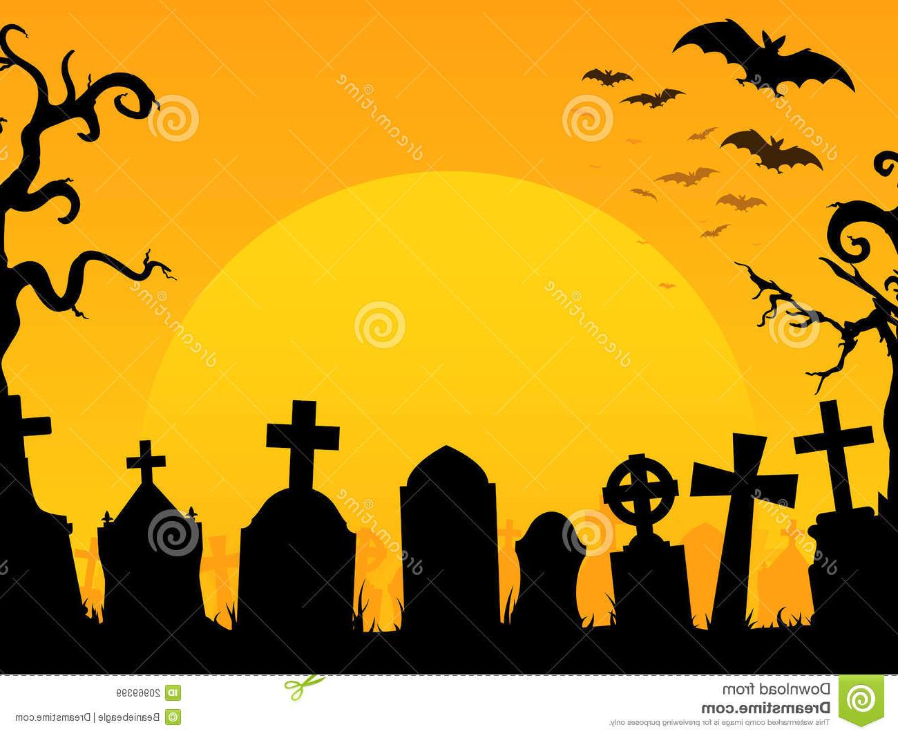 1300x1065 Hd Halloween Graveyard Clip Art Library Vector Graphic Images
