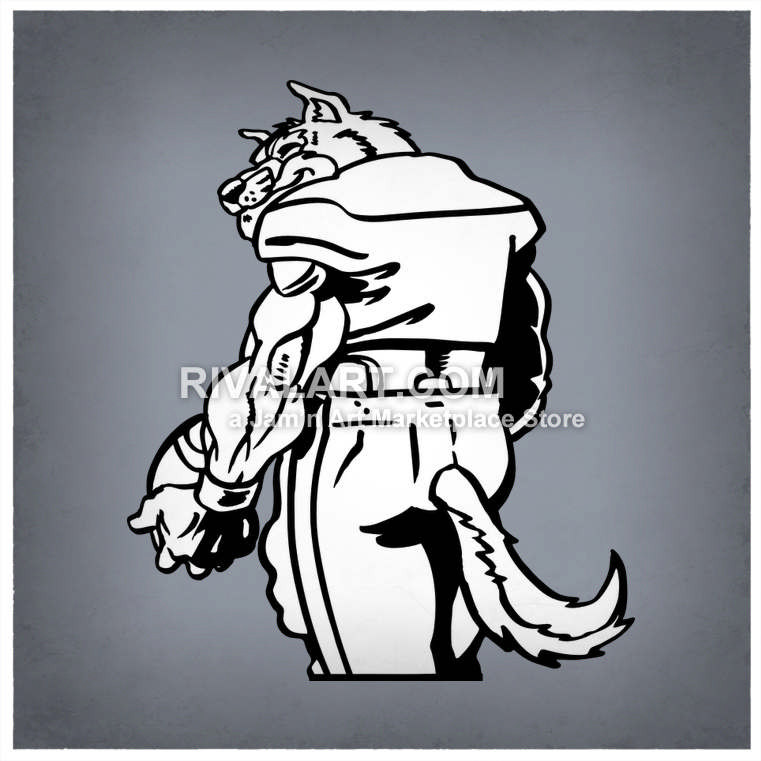 761x761 Football Player Wolf