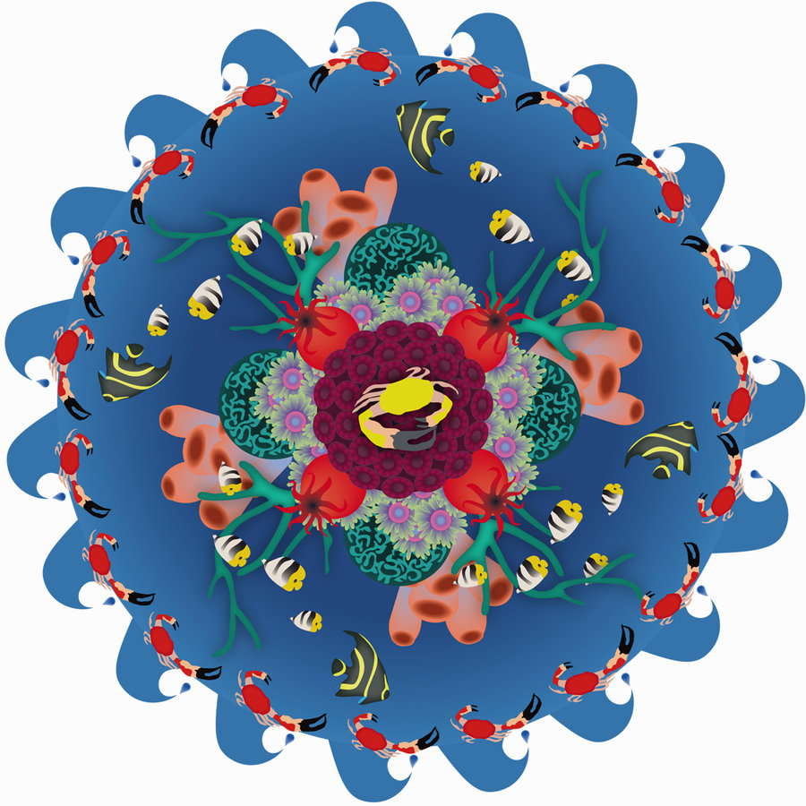 900x900 Great Barrier Reef Mandala By Thedreamcatcher92