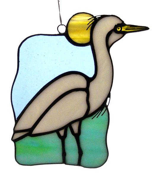 537x600 Great White Egret Suncatcher