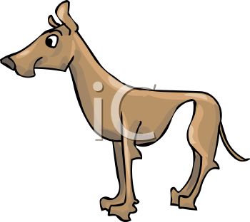 350x312 Picture Of A Brown Great Dane In A Vector Clip Art Illustration