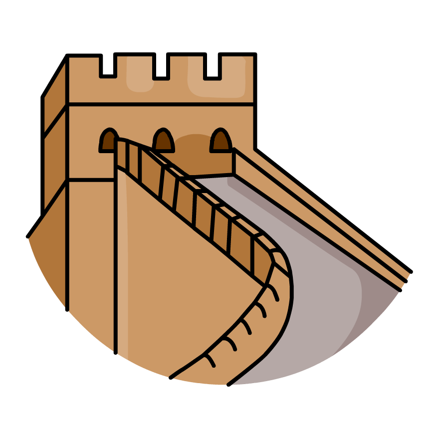 880x880 Funky Great Wall Of China Clip Art Image