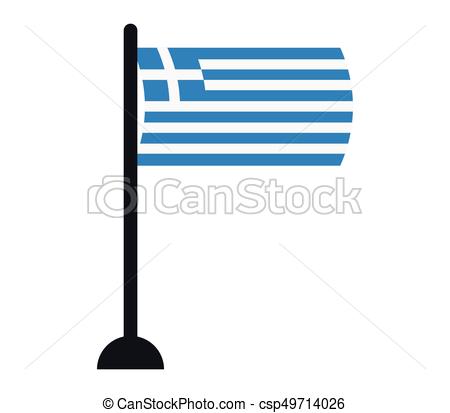 450x413 Greek Flag Vector Illustration