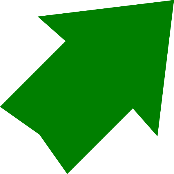 600x600 Right Up Green Arrow Clip Art