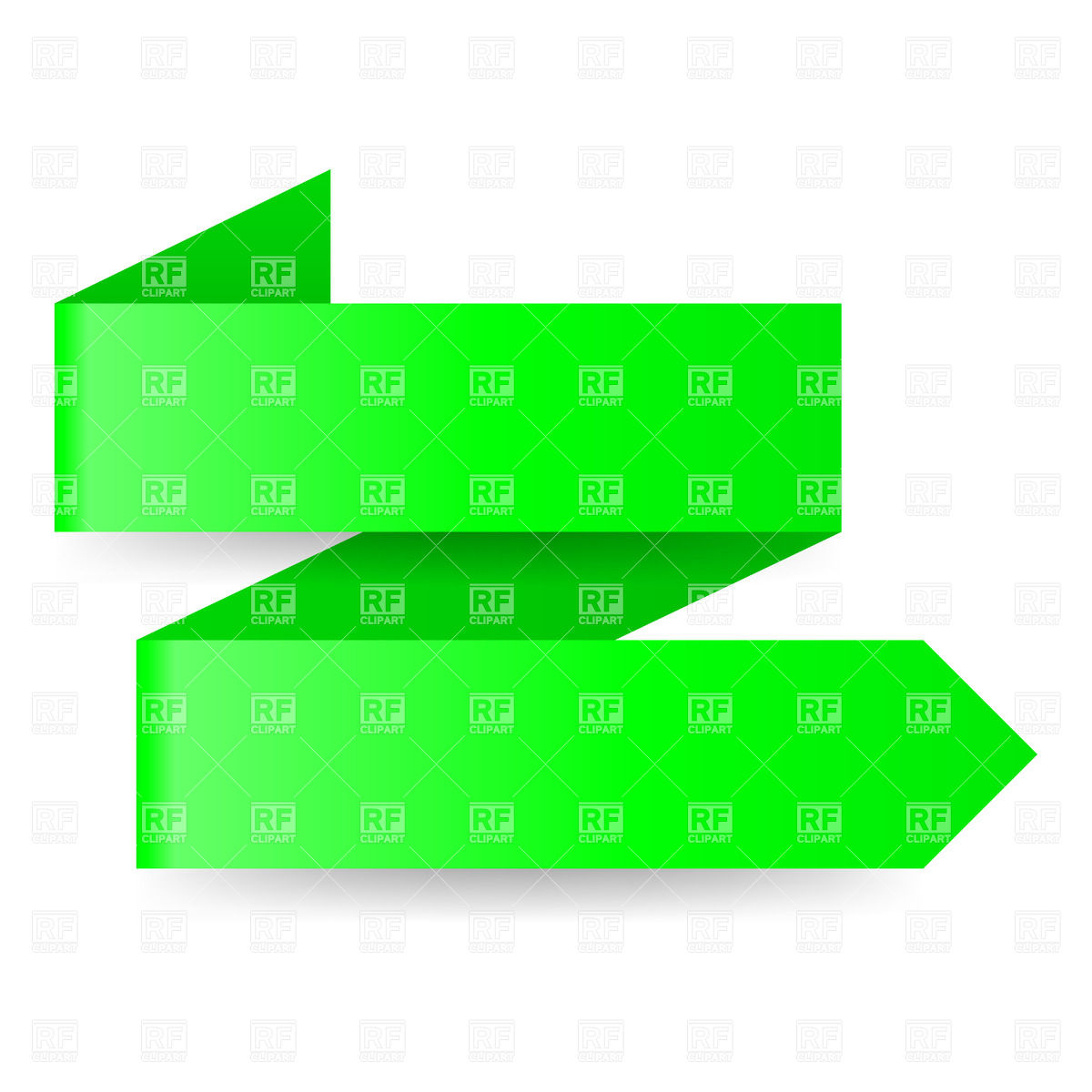 1200x1200 Two Step Green Zigzag Paper Arrow Royalty Free Vector Clip Art