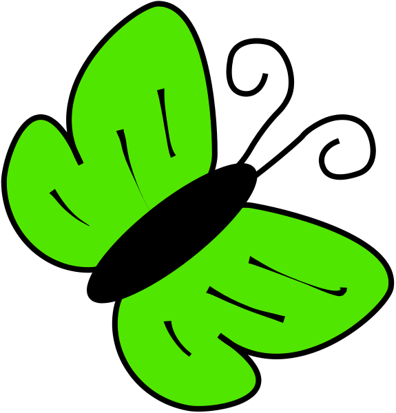 575x600 Butterfly Clip Art Green Clipart Panda