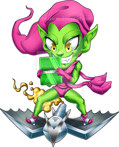 400x493 Chibi Green Goblin By Purrdemonium