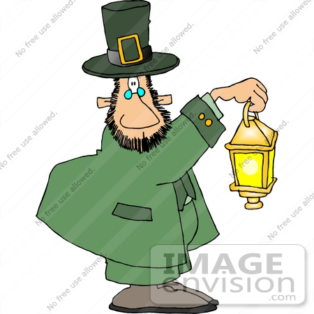 450x450 Leprechaun Carrying A Lantern Clipart