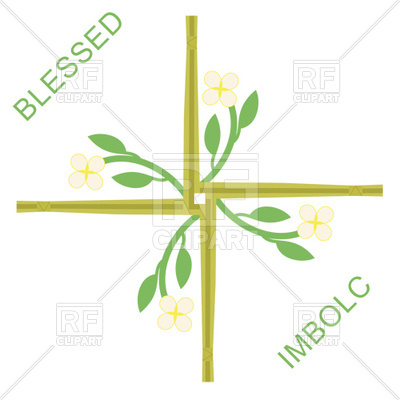 400x400 Greeting Card Of Imbolc Royalty Free Vector Clip Art Image