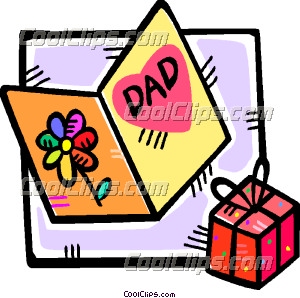 300x298 Fathers Day Card And A Gift Clip Art