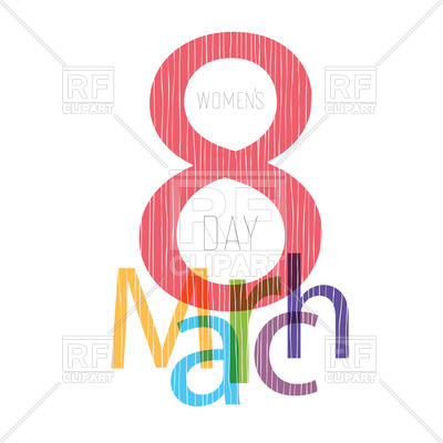 400x400 8 March, Women's Day Greeting Card Design Royalty Free Vector Clip