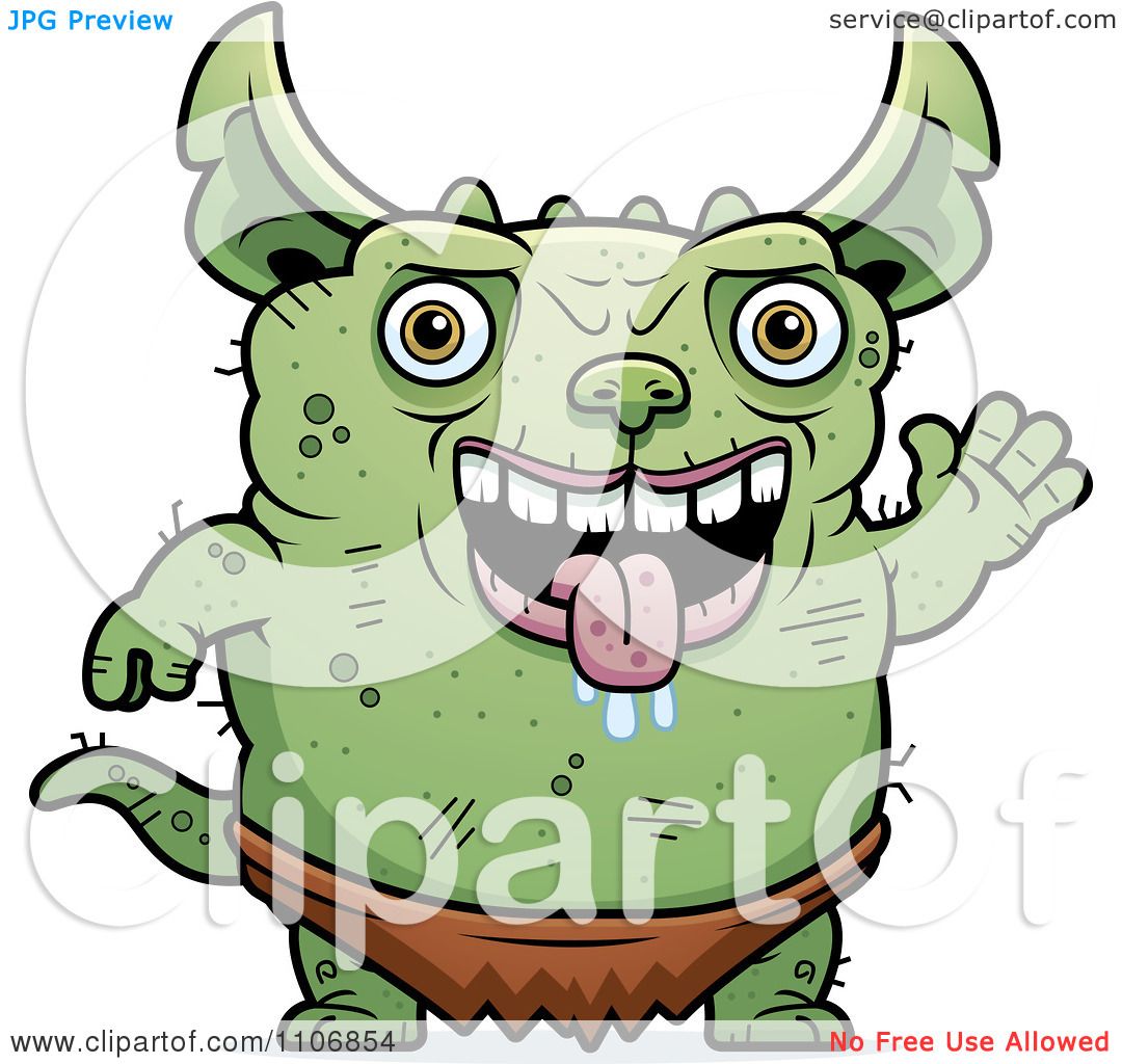 1080x1024 Clipart Waving Pudgy Green Gremlin