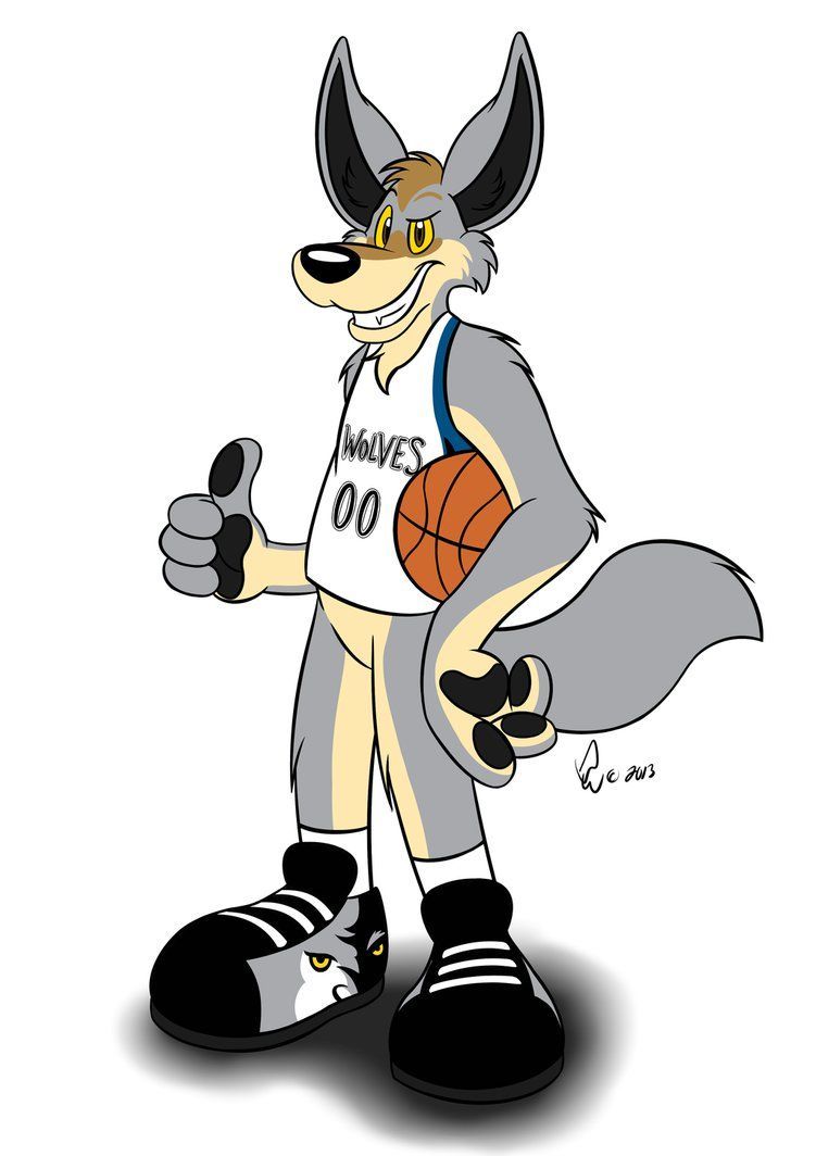 751x1064 Wolf Basketball Mascot