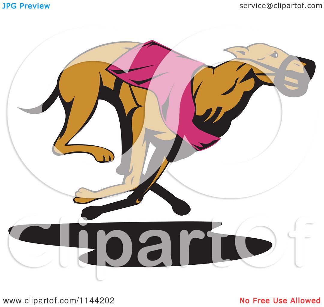 1080x1024 Clipart Of A Retro Running Greyhound Dog 4