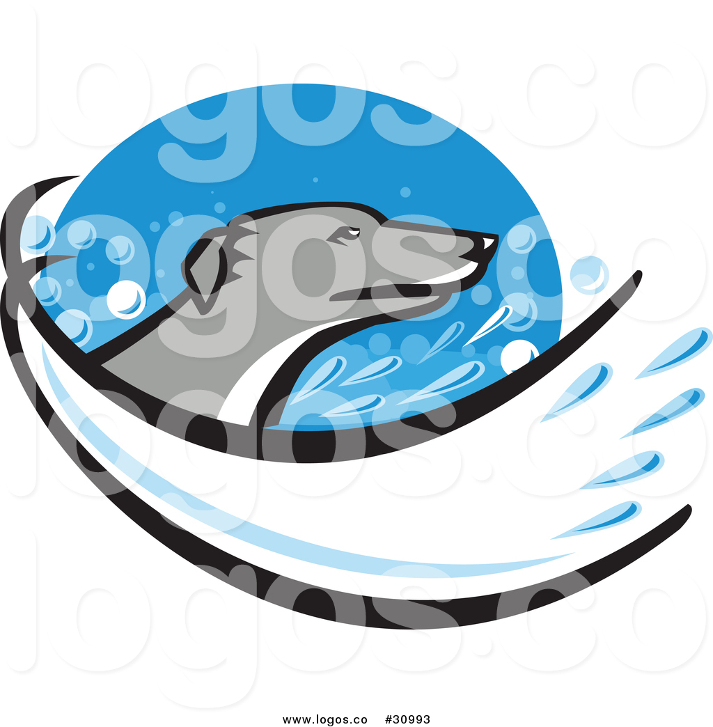 1024x1044 Vector Logo Of A Greyhound Dog In A Splash Of Water Within A Blue