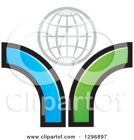 450x470 Royalty Free (Rf) Grid Globe Clipart, Illustrations, Vector