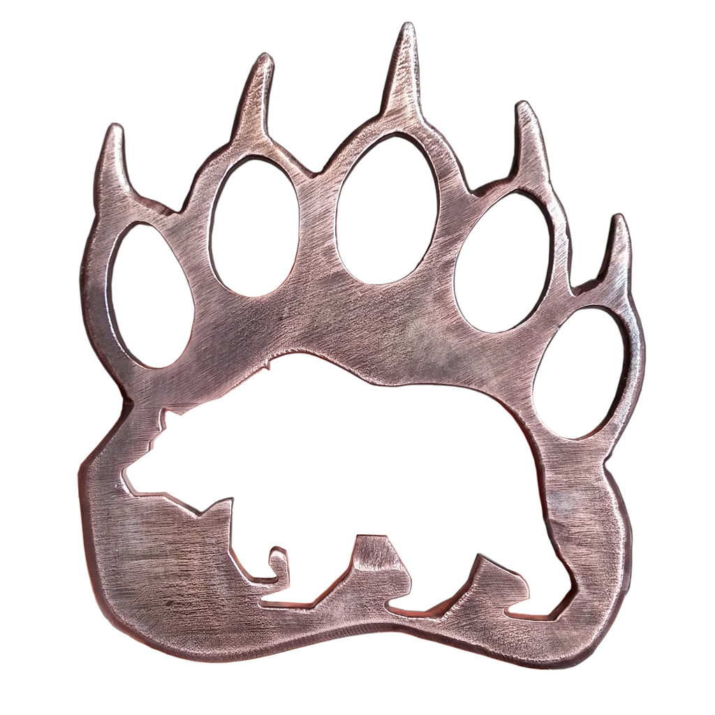 1024x1024 First Rate Grizzly Paw Print Clip Art Wooden Bear Pendant Google