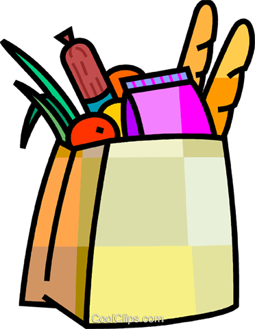 372x480 Grocery Store Items Royalty Free Vector Clip Art Illustration