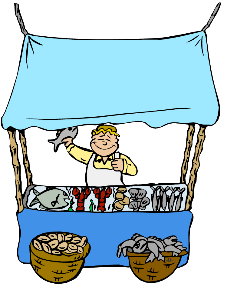750x957 Fish Market Clipart