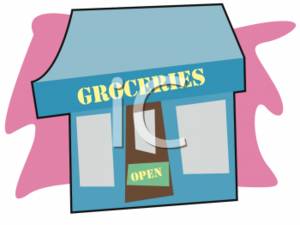 300x225 Retro Clipart Of A Grocery Store