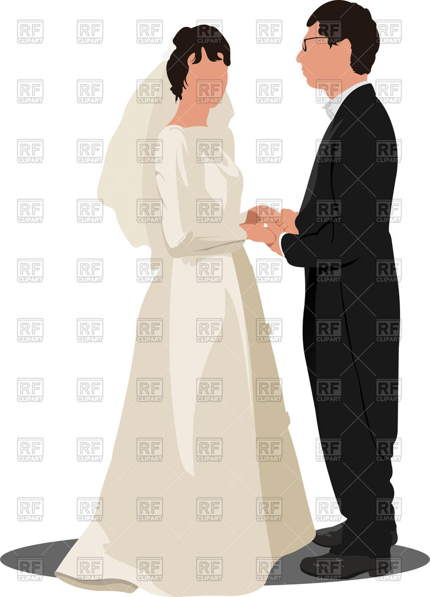 864x1200 Bride And Groom Royalty Free Vector Clip Art Image