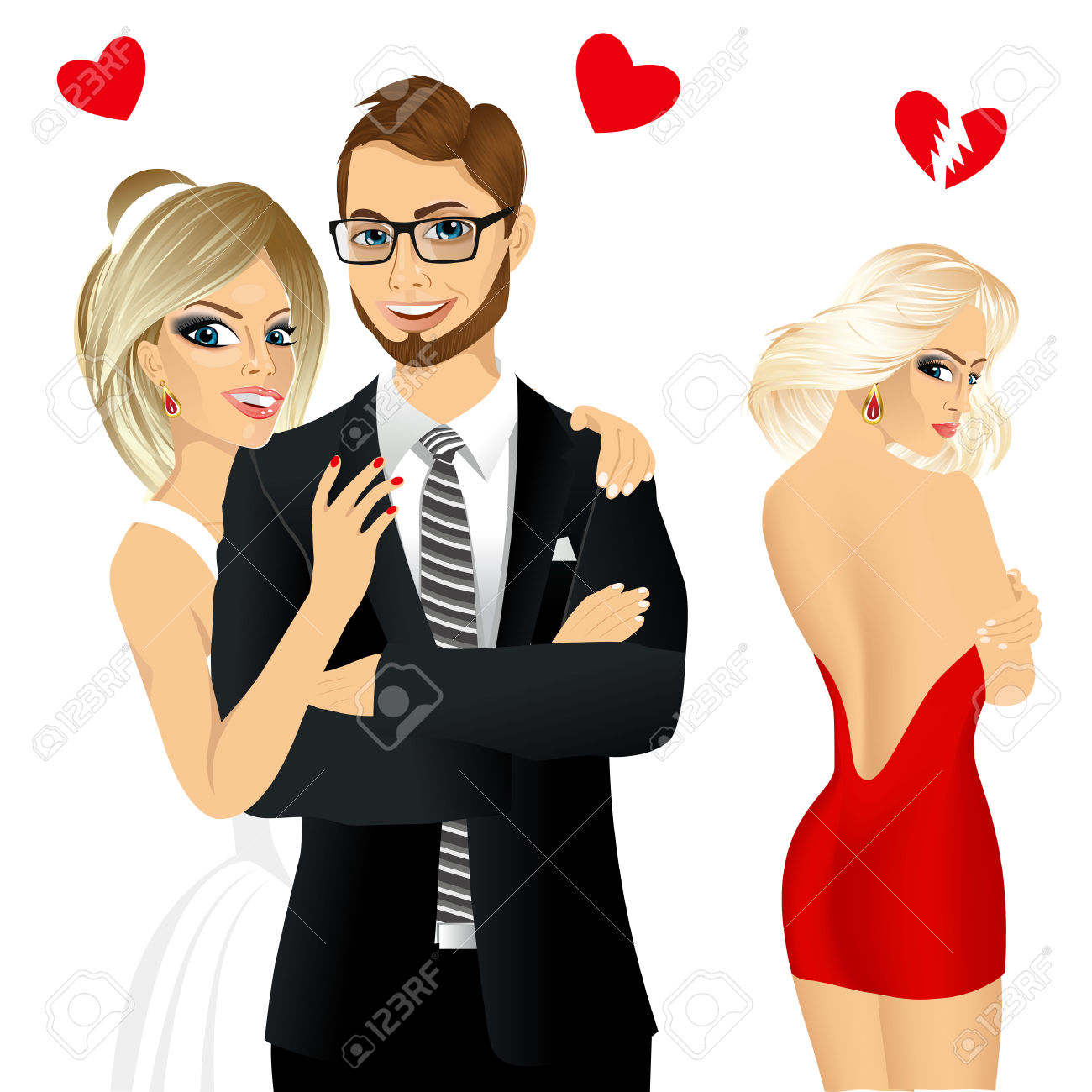 1300x1300 Blonde Clipart Bride And Groom