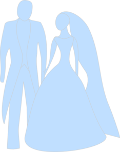 234x297 Blue Bride And Groom Clip Art