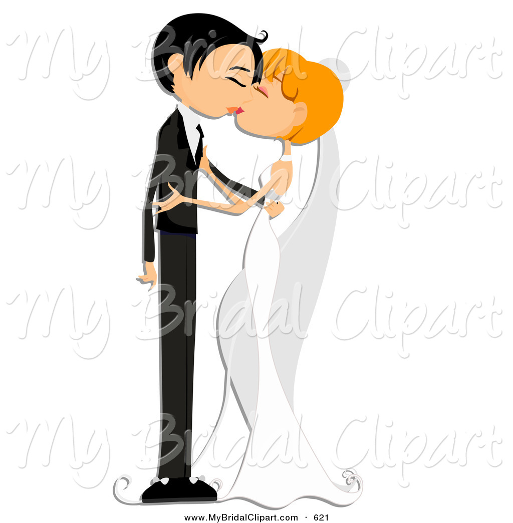 1024x1044 Bridal Clipart Of A Young Bride And Groom Kissing