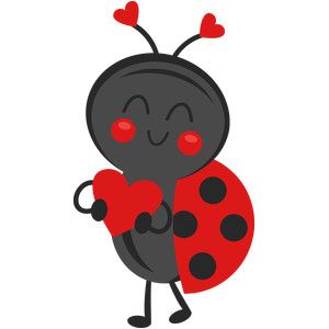 300x300 Boy Valentine Ladybug Silhouette Design, Ladybug And Silhouettes