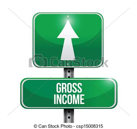 450x425 Gross Income Road Sign Illustration Design Over White Vector Clip