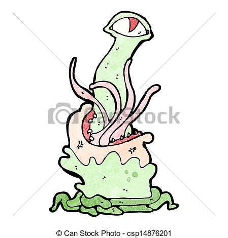 449x470 Gross Mutant Monster Cartoon Vector Clipart