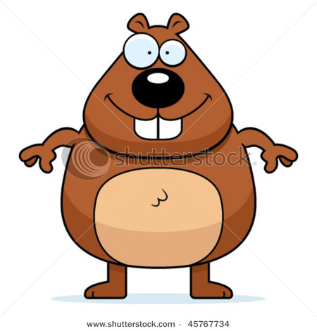 450x470 Picture Of A Smiling Gopher In A Cartoon Style Drawing Vector