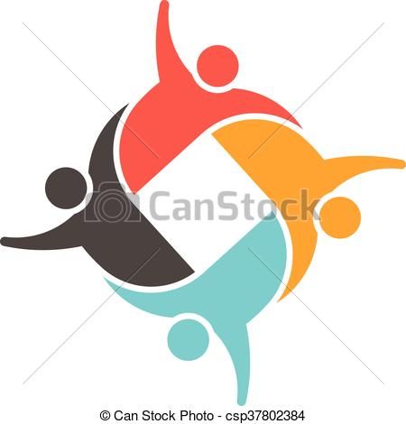 450x470 Vector Of People Family Logo