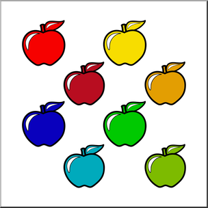 304x304 Clip Art Apples Color Group Color I Abcteach