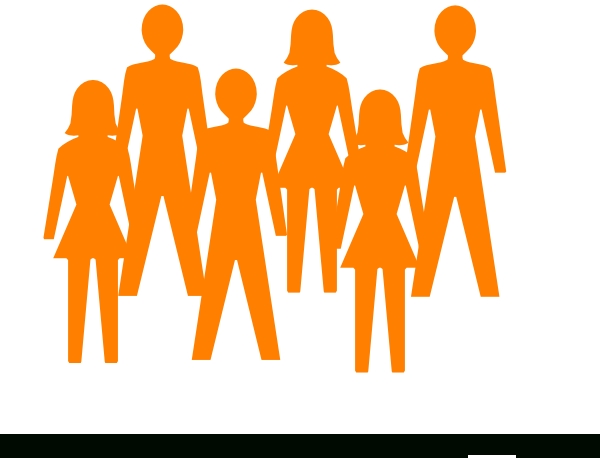 600x458 Stick People Group Clipart