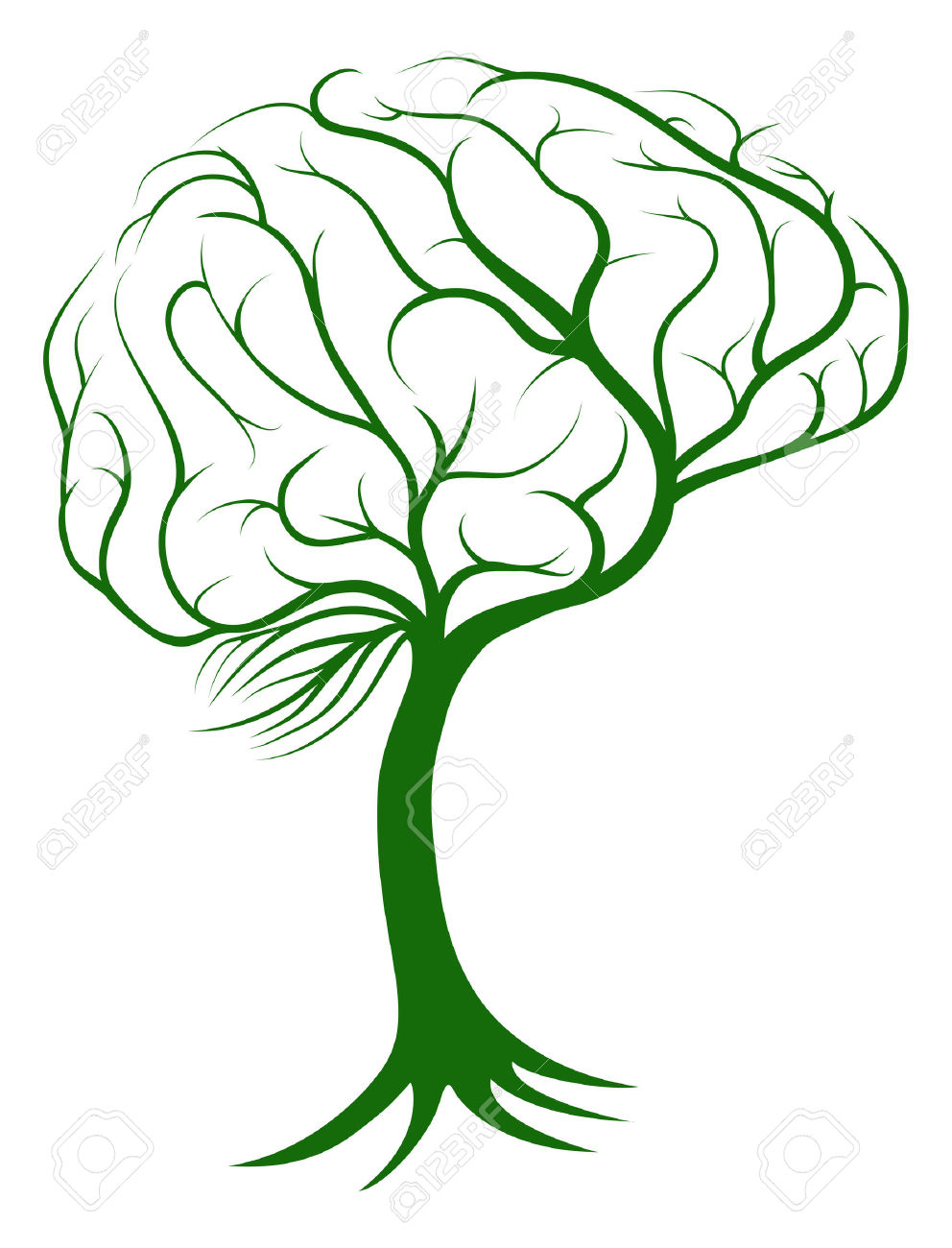 992x1300 Brain Growing Clipart