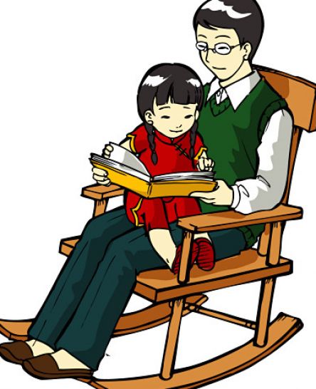 444x546 Reading With Parents Clip