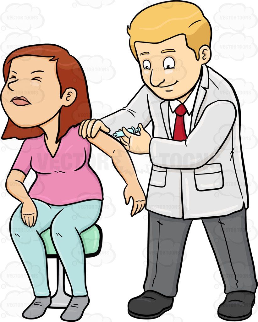 821x1024 A Doctor Injecting A Vaccine On His Female Patient