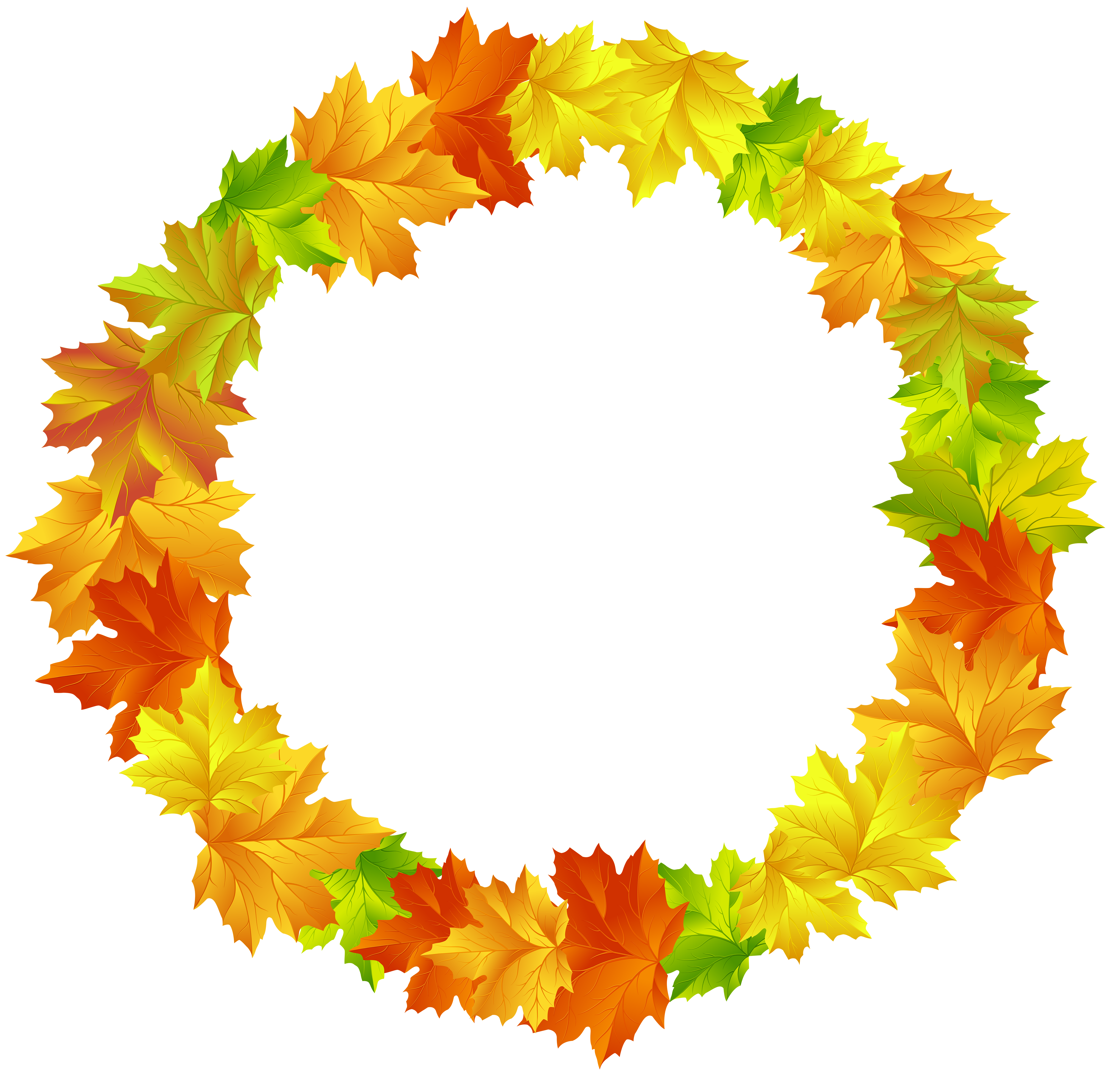 6000x5754 Fall Leaves Round Border Frame Png Clip Art Imageu200b Gallery