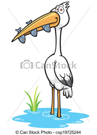 337x470 Mangiare, Fish, Illustrazione, Vettore, Uccello Gru Vettore Eps