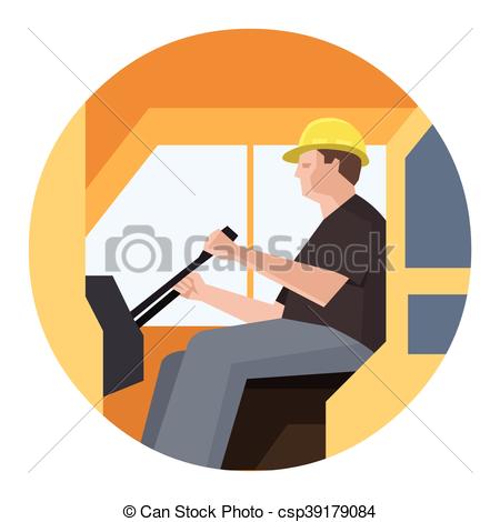 450x470 Operatore, Gru, Costruzione. Appartamento, Dentro, Macchina