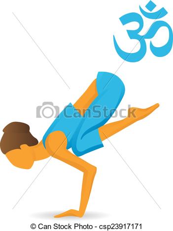 351x470 Bakasana, Gru, Atteggiarsi, Yoga, O Illustrazione Vettoriale