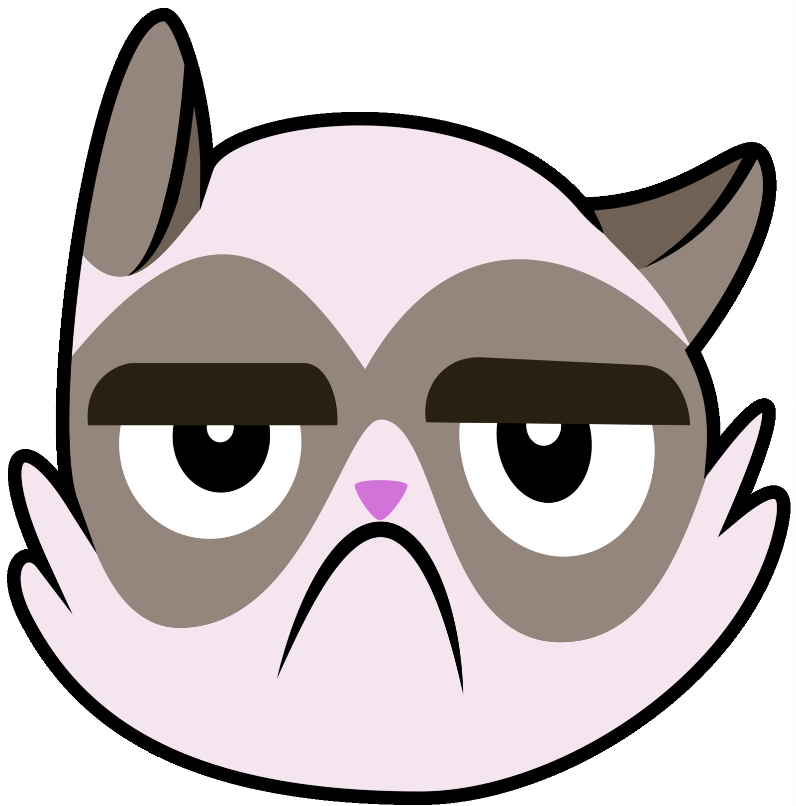 1600x1619 Clip Art Of Grumpy Cat Clipart Pencil And In Color Picturesque
