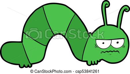 450x256 Cartoon Grumpy Caterpillar Clip Art Vector