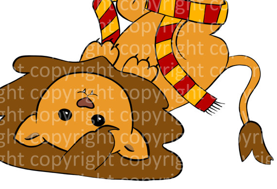 570x389 Printable Poster Harry Potter Gryffindor Houses Lion Hand