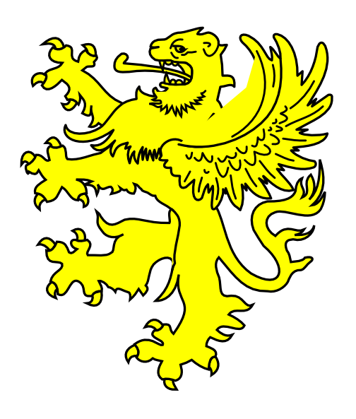 504x593 Yellow Gryphon Clip Art