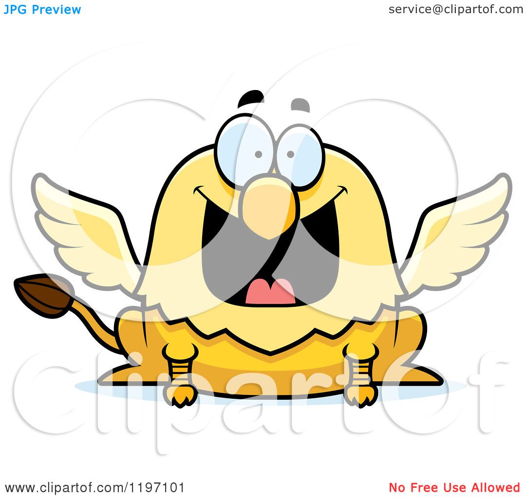 1080x1024 Cartoon Of A Grinning Griffin