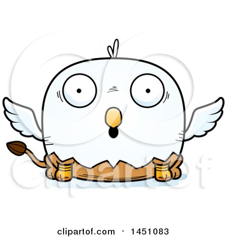 450x470 Clipart Graphic Of A Cartoon Surprised Griffin Character Mascot