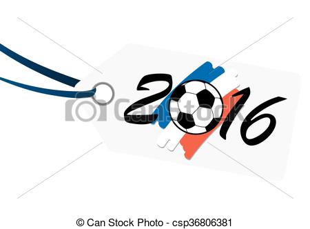 450x332 Hangtag With Lettering 2016 With France National Colors . Vector